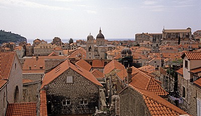Stari Grad (Altstadt): Blick von der Stadtmauer - Dubrovnik