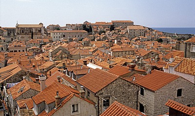 Stari Grad (Altstadt): Blick von der Stadtmauer - Dubrovnik