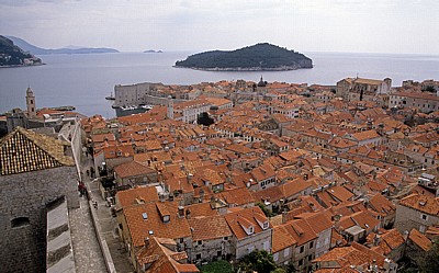 Stari Grad (Altstadt): Blick von der Stadtmauer - Dubrovnik