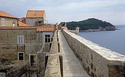 Stari Grad (Altstadt): Blick von der Stadtmauer - Dubrovnik
