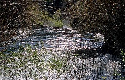 Fluß Krka oberhalb der Skradinski buk (Skradin-Wasserfälle): Kaskaden - Nationalpark Krka