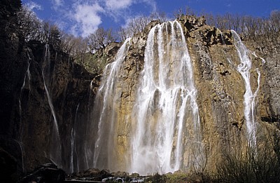 Sastavci (Zusammenfluß): Veliki slap (großer Wasserfall, Fluß Plitvica) - Nationalpark Plitvicer Seen