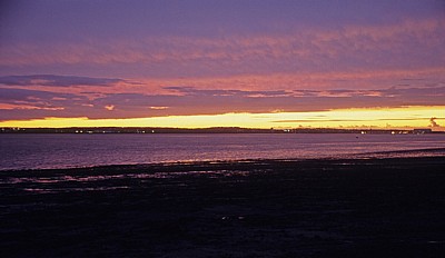 Sonnenuntergang über dem River Mersey - Liverpool