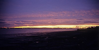 Sonnenuntergang über dem River Mersey - Liverpool