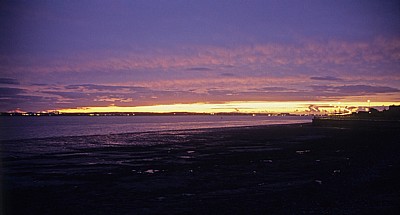Sonnenuntergang über dem River Mersey - Liverpool