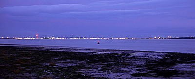 River Mersey in der Abenddämmerung - Liverpool