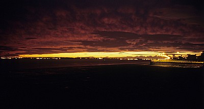 Sonnenuntergang über dem River Mersey - Liverpool