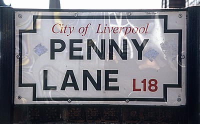 Penny Lane: Straßenschild - Liverpool