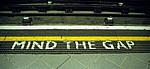 Hinweis Mind the Gap - London