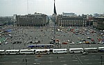 Blick von der Catedral Metropolitana (Kathedrale): Zócalo - Mexiko-Stadt