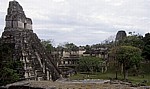 Blick von der Acropolis del Norte (Nord-Akropolis): Acropolis Central (Zentrale Akropolis) - Tikal