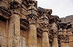 Tempel des Bacchus: Bauschmuck an den Innenwänden - Baalbek
