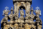 Jakobsweg (Caminho Português): Catedral de Santiago de Compostela (Kathedrale) – Westfassade: Apostel Jakobus - Santiago de Compostela