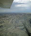 Flug über die Namib: Rössing-Mine (größter Urantagebau der Welt) - Namib
