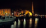 Albert Dock mit Pumphouse bei Nacht - Liverpool