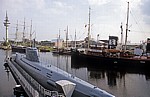 Deutsches Schiffahrtsmuseum: Museumsschiffe im Alten Hafen (u. a. U-Boot Wilhelm Bauer und Seefalke) - Bremerhaven