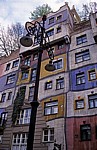 Kegelgasse: Hundertwasserhaus (Hundertwasser-KrawinaHaus) - Wien