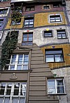 Kegelgasse: Hundertwasserhaus (Hundertwasser-KrawinaHaus) - Wien