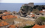 Stari Grad (Altstadt): Blick von der Stadtmauer - Tvrdava Lovrijenac (Festung Lovrijenac) - Dubrovnik