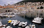 Stari Grad (Altstadt): Blick von der Stadtmauer - Stara Luka (Alter Hafen) - Dubrovnik