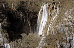 Sastavci (Zusammenfluß): Veliki slap (großer Wasserfall, Fluß Plitvica) - Nationalpark Plitvicer Seen