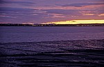 Sonnenuntergang über dem River Mersey - Liverpool