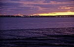 Sonnenuntergang über dem River Mersey - Liverpool