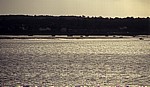 Blick auf die Boote am Strand von Birkenhead, Wirral Peninsula (Halbinsel) - Liverpool