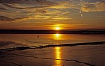 Sonnenuntergang über dem River Mersey - Liverpool