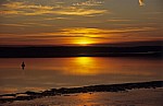 Sonnenuntergang über dem River Mersey - Liverpool